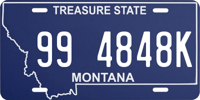 MT license plate 994848K