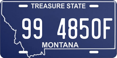 MT license plate 994850F