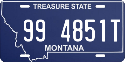 MT license plate 994851T