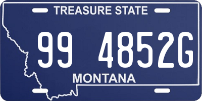 MT license plate 994852G