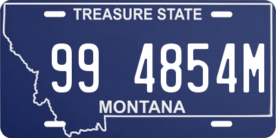 MT license plate 994854M