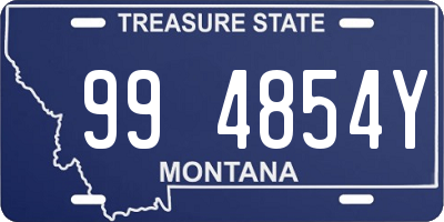 MT license plate 994854Y