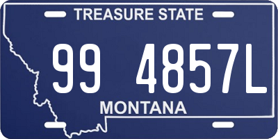 MT license plate 994857L