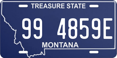 MT license plate 994859E