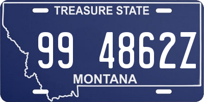 MT license plate 994862Z