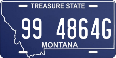 MT license plate 994864G