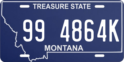 MT license plate 994864K