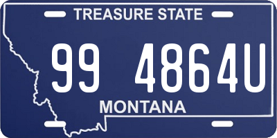 MT license plate 994864U