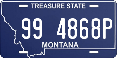 MT license plate 994868P