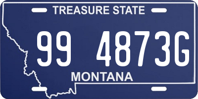 MT license plate 994873G