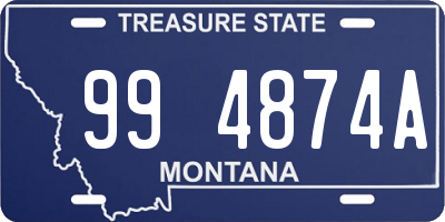 MT license plate 994874A