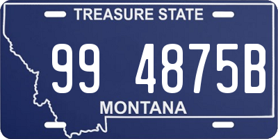 MT license plate 994875B