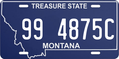 MT license plate 994875C
