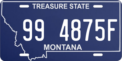 MT license plate 994875F