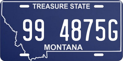 MT license plate 994875G