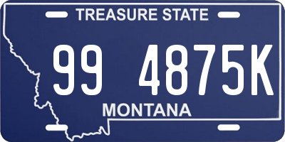 MT license plate 994875K