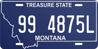 MT license plate 994875L