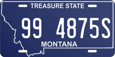 MT license plate 994875S