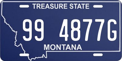 MT license plate 994877G