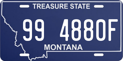 MT license plate 994880F