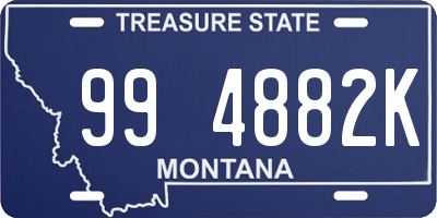 MT license plate 994882K