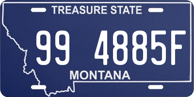 MT license plate 994885F