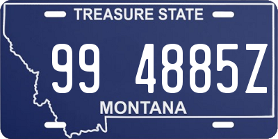 MT license plate 994885Z