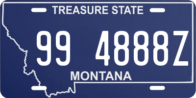 MT license plate 994888Z