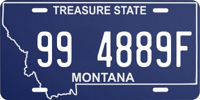 MT license plate 994889F