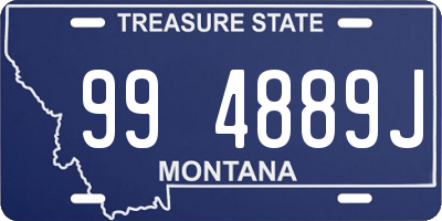 MT license plate 994889J