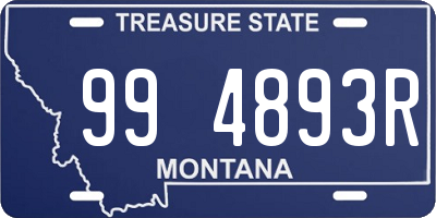 MT license plate 994893R