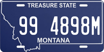 MT license plate 994898M