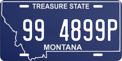 MT license plate 994899P