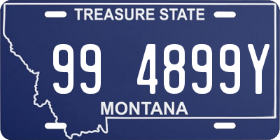 MT license plate 994899Y