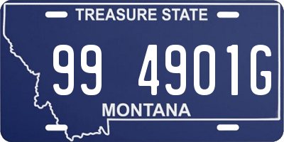 MT license plate 994901G