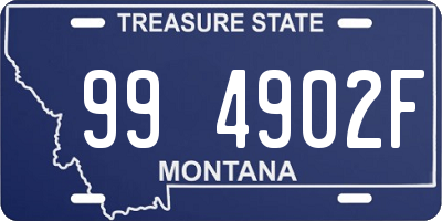 MT license plate 994902F