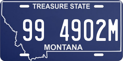 MT license plate 994902M
