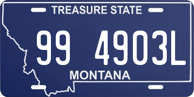 MT license plate 994903L