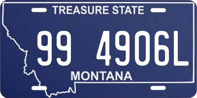 MT license plate 994906L