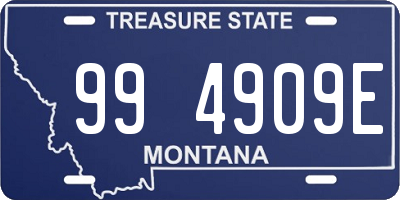 MT license plate 994909E