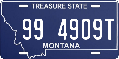 MT license plate 994909T