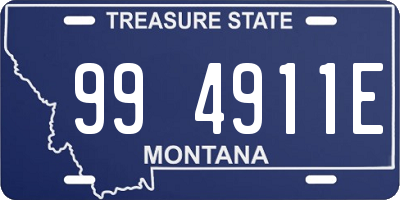 MT license plate 994911E