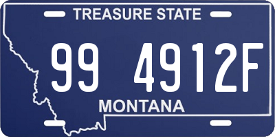 MT license plate 994912F