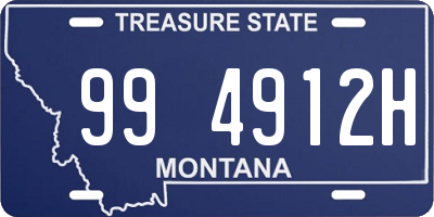 MT license plate 994912H