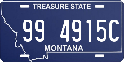 MT license plate 994915C