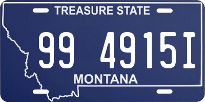 MT license plate 994915I