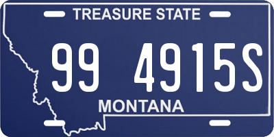 MT license plate 994915S