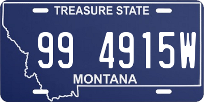 MT license plate 994915W