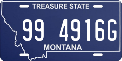 MT license plate 994916G