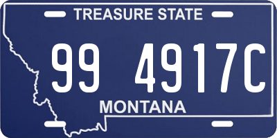 MT license plate 994917C